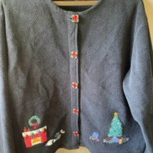 Croft & Barrow Sport Holiday Fleece Jacket XL